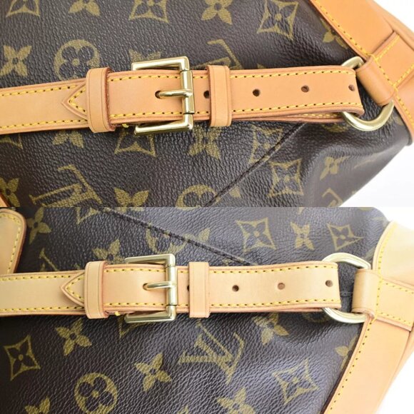 LOUIS VUITTON Montsouris MM Backpack Bag Monogram Leather Brown M51136 660RK300 main image 9
